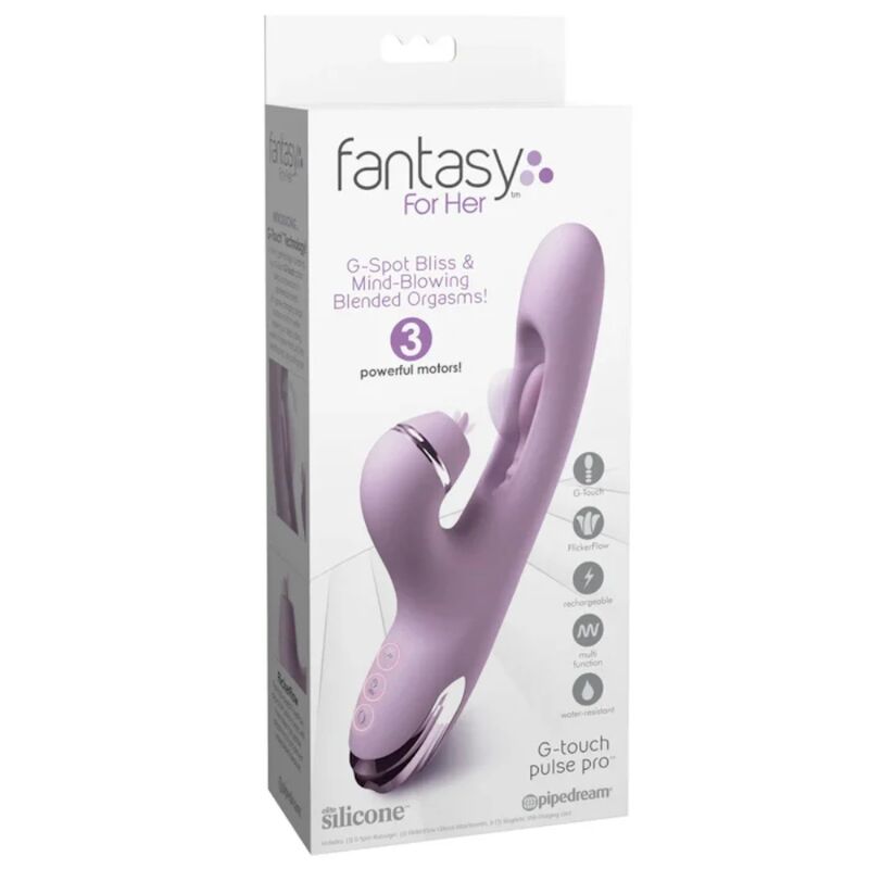 FANTASY FOR HER G TOUCH PULSE PRO VIBRADOR COELHO ROXO PARA PONTO G E CLIToRIS