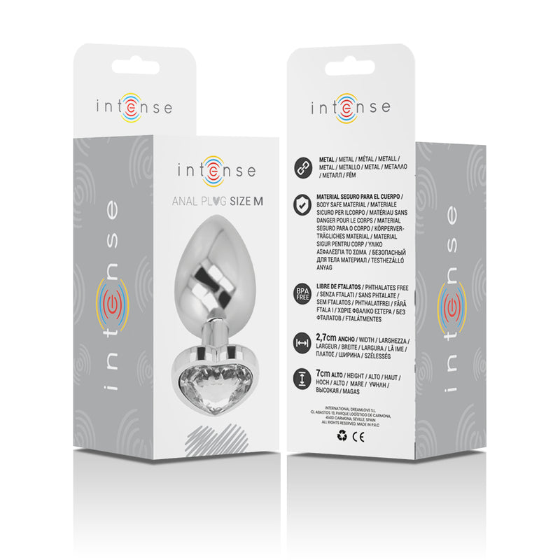INTENSO CORAyaO BRANCO DE ALUMiNIO METAL PLUGUE ANAL TAMANHO M