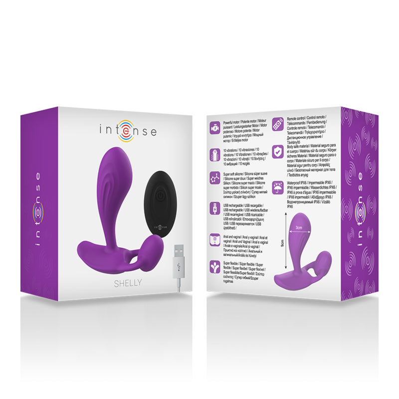 INTENSO SHELLY ANAL PLUG CONTROLE REMOTO ROXO