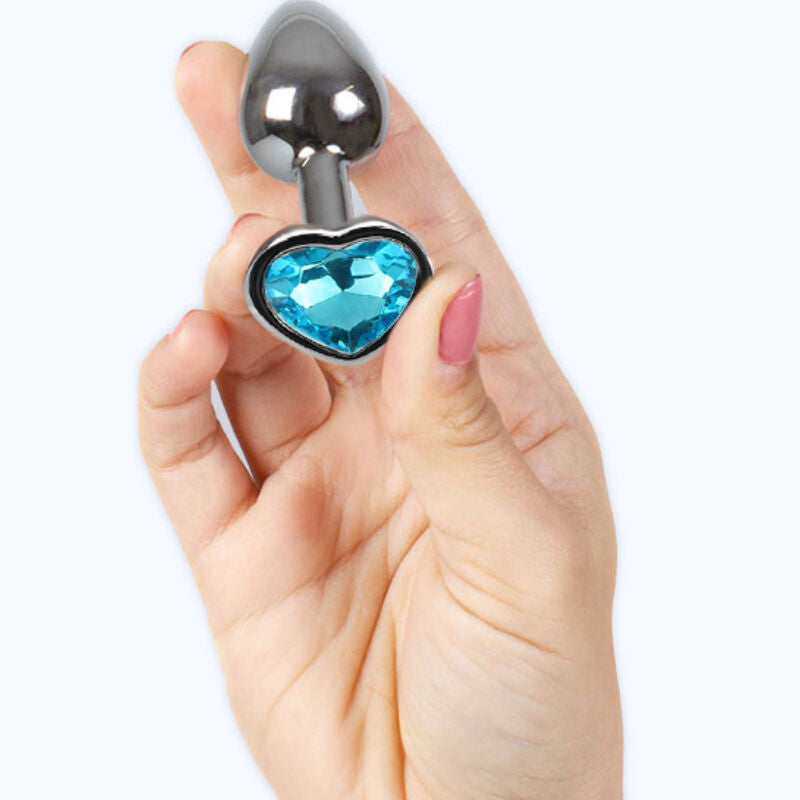 SECRET PLAY METAL BUTT PLUG CORAyaO AZUL TAMANHO PEQUENO 7 CM