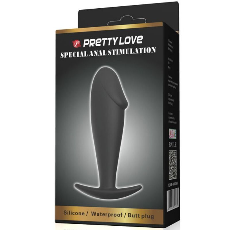 PRETTY LOVE PLUG ANAL SILICONA FORMA PENE NEGRO