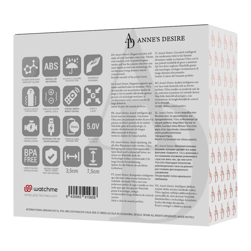 ANNE S DESIRE EGG WIRELESS TECHNOLOGY WATCHME BLACK