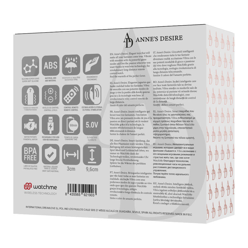 ANNE S DESIRE PANTY PLEASURE WIRELESS TECHNOLOGY WATCHME BLACK