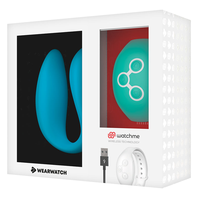 WEARWATCH DUAL PLEASURE WIRELESS TECHNOLOGY WATCHME INDIGO AQUAMARINE