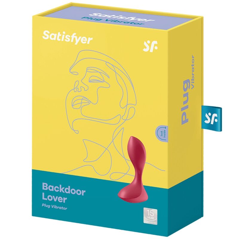 SATISFYER BACKDOOR LOVER VIBRATING PLUG VERMELHO