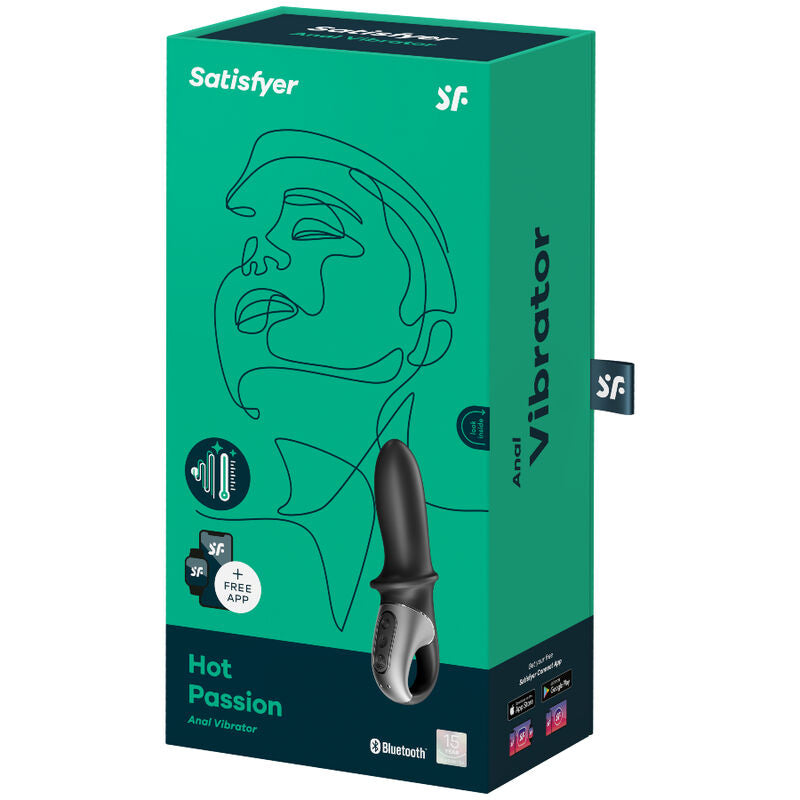 SATISFYER HOT PASSION ANAL VIBRATOR APP BLACK