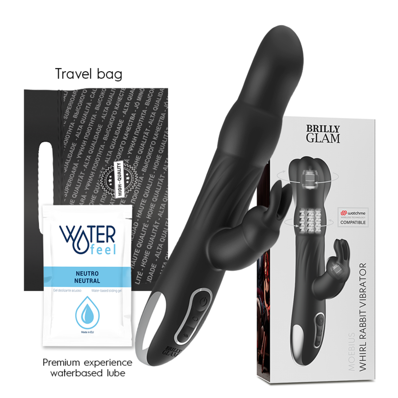 BRILLY GLAM MOEBIUS RABBIT VIBRADOR ROTATOR WATCHME COMPATiVEL COM TECNOLOGIA SEM FIO
