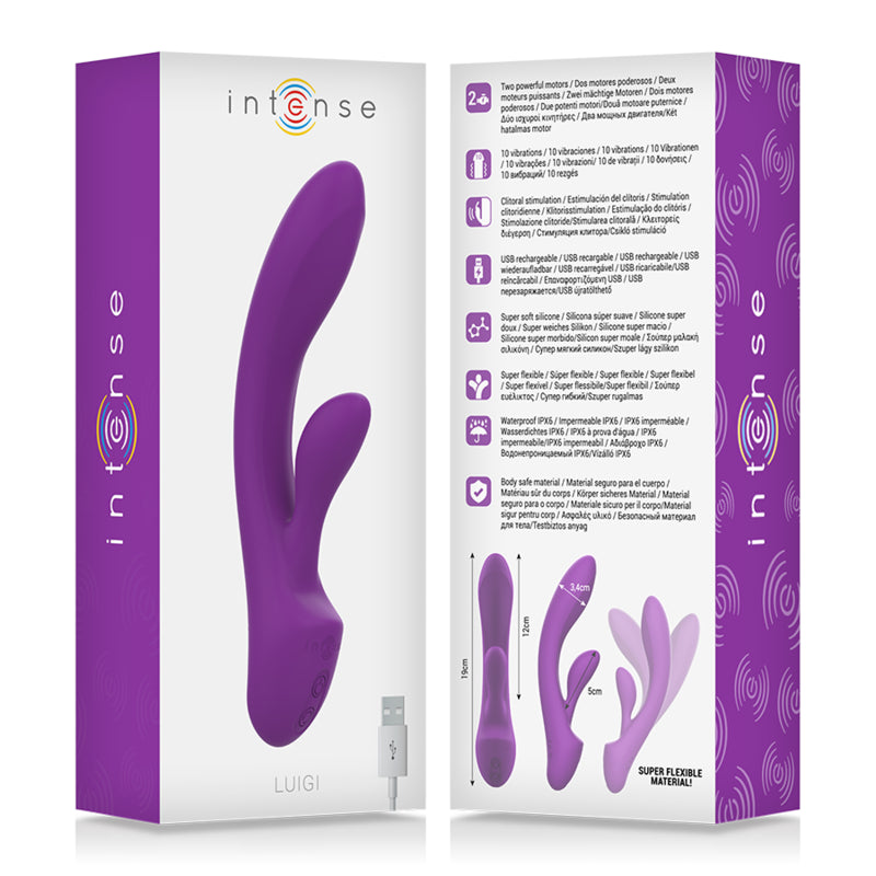 INTENSE LUIGI VIBRATOR RABBIT SILICONE PURPLE