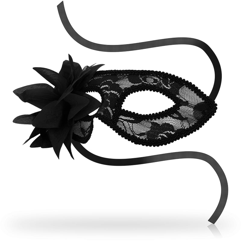 OHMAMA MASCARA RENDAS EYEMASK E FLOR PRETO