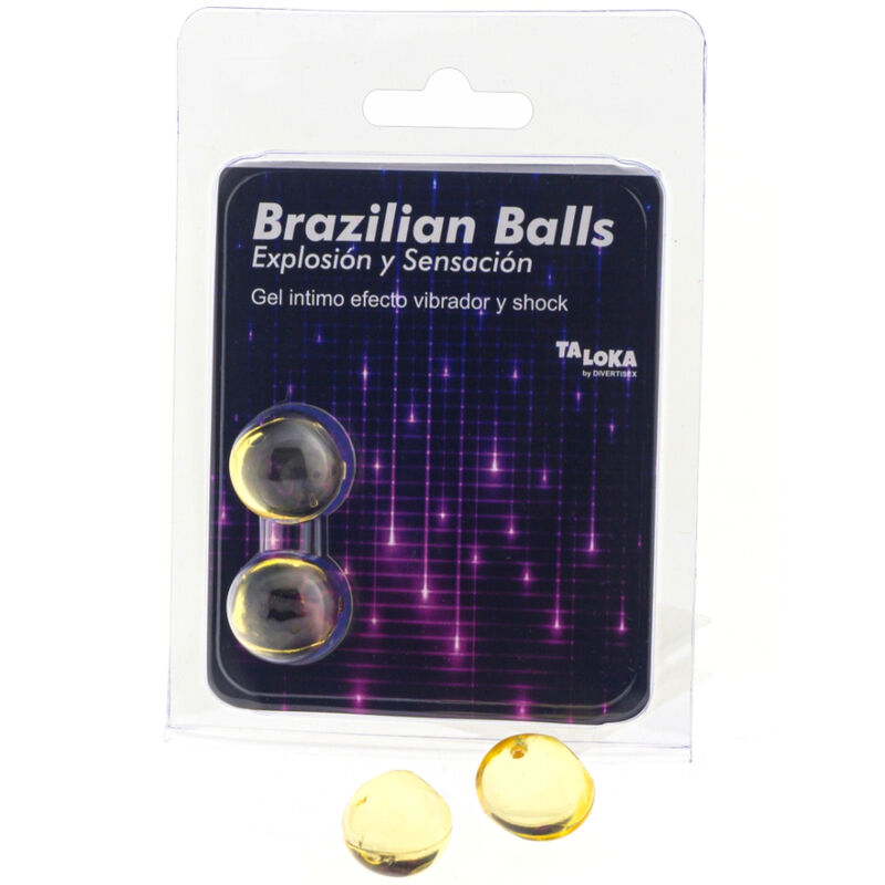 TALOKA 2 BOLAS BRASILEIRAS GEL VIBRANTE E EFEITO CHOQUE EMOCIONANTE