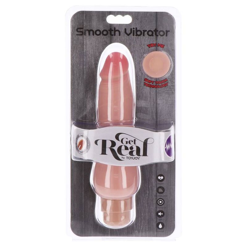 GET REAL PELE VIBRADOR LISO DE DUAL DENSIDADE