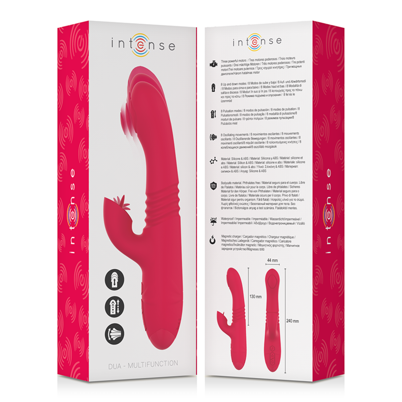 INTENSO VIBRADOR RECARREGaVEL MULTIFUNyaO DUA PARA CIMA E PARA BAIXO COM LiNGUA VERMELHA
