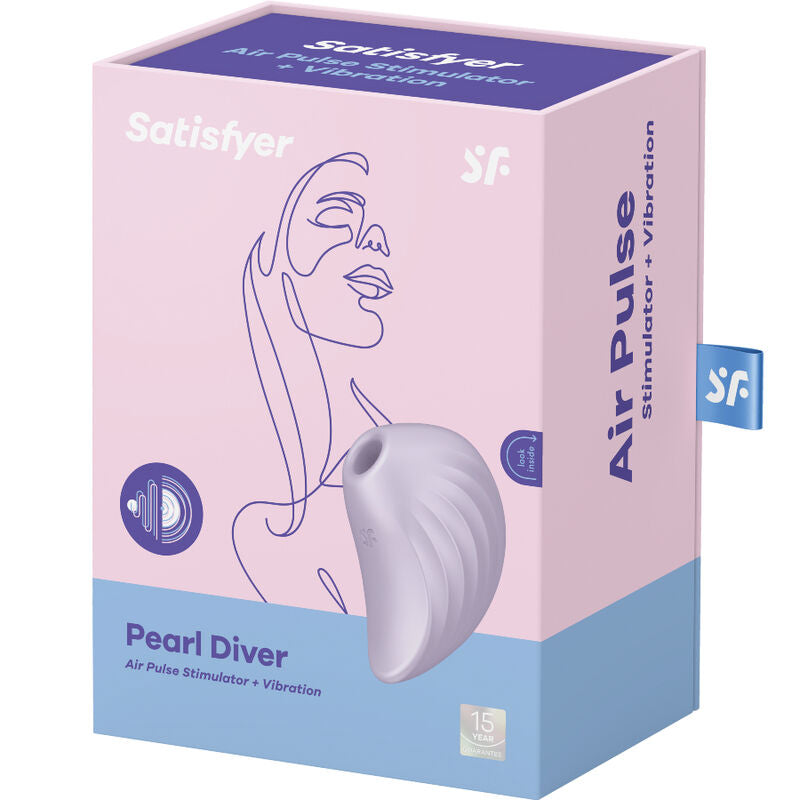 ESTIMULADOR E VIBRADOR SATISFYER PEARL DIVER VIOLETA