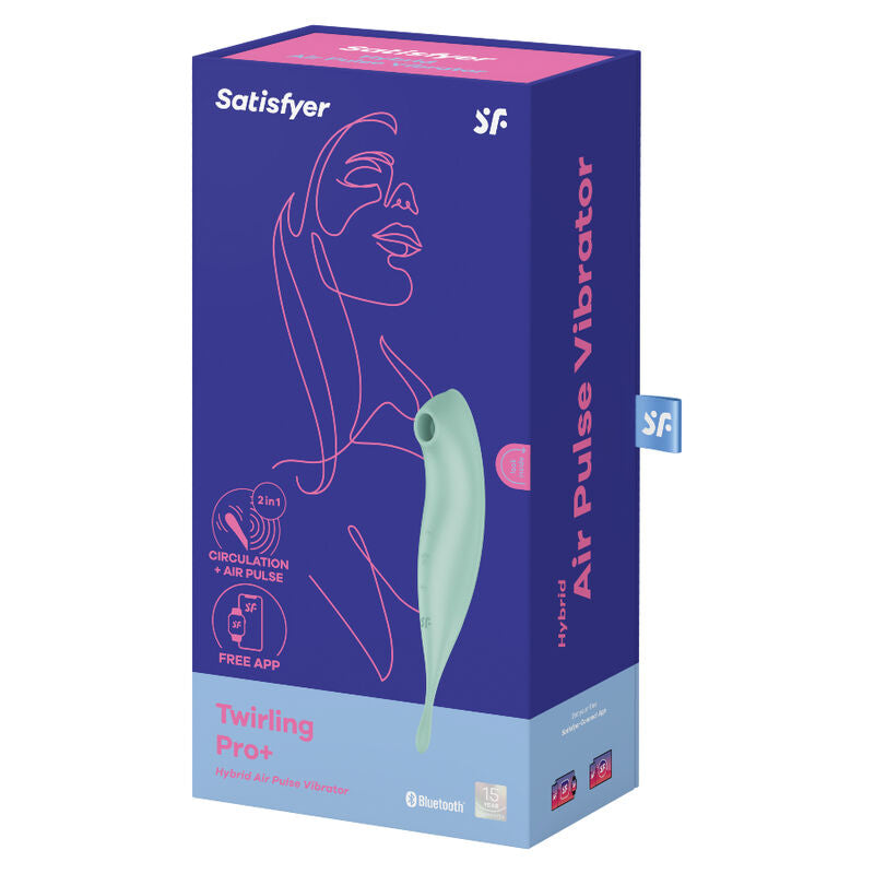 ESTIMULADOR E VIBRADOR DE PULSO DE AR PRO SATISFYER TWIRLING APP VERDE