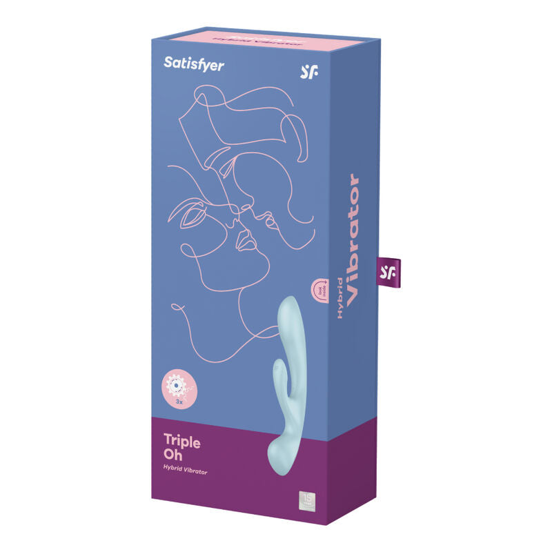 VIBRAyaO HiBRIDA SATISFYER TRIPLE OH AZUL