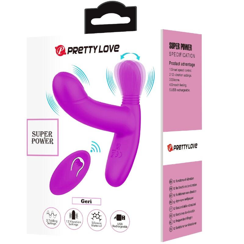 PRETTY LOVE GERI CLITORIS MASSAGER ROSA CONTROLE REMOTO