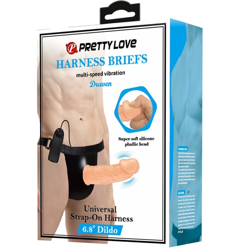 PRETTY LOVE CUECAS DE ARNeS COM DILDO DE VIBRAO INCLUiDO