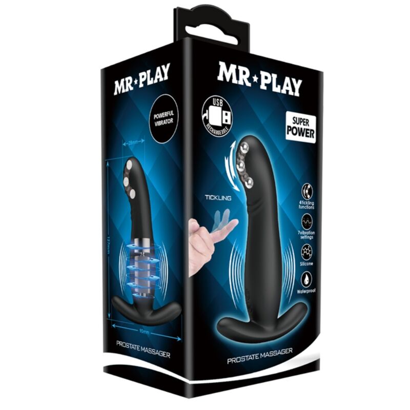 MR PLAY MASSAGEADOR DE PRoSTATA PRETO RECARREGVEL