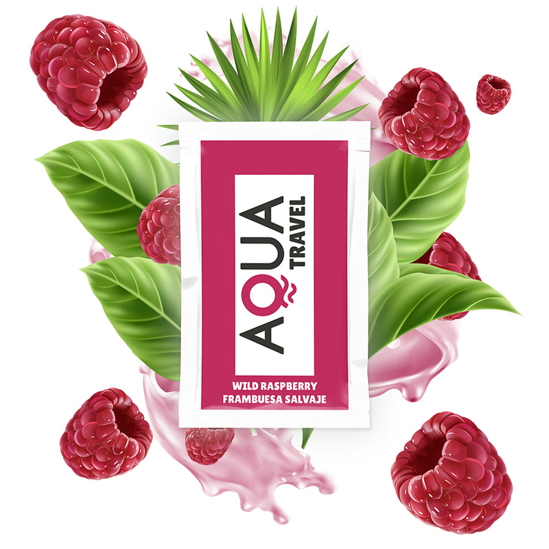 LUBRIFICANTE a BASE DE aGUA AQUA TRAVEL SABOR DE FRAMBOESA SELVAGEM 6 ML
