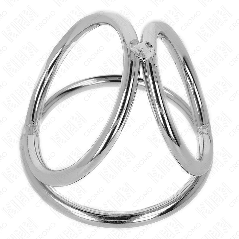 KINK ANEL DE PaNIS TRIPLO DE METAL CROMADO DE 32 CM A 45 CM