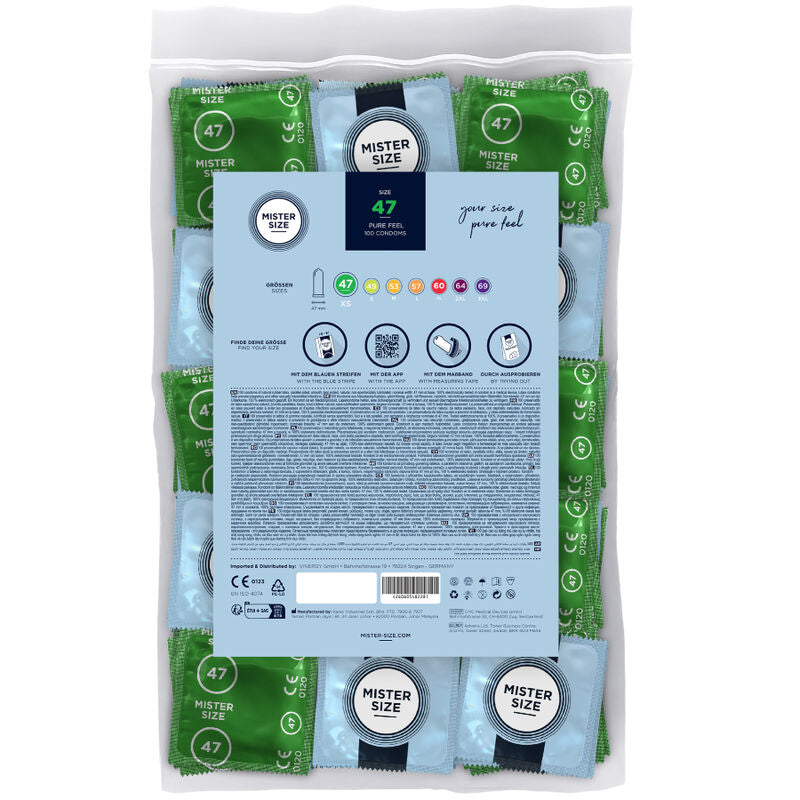MISTER SIZE PRESERVATIVO TAMANHO XS 47 MM 100 UNIDADES