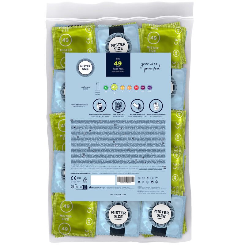 MISTER SIZE PRESERVATIVO TAMANHO S 49 MM 100 UNIDADES