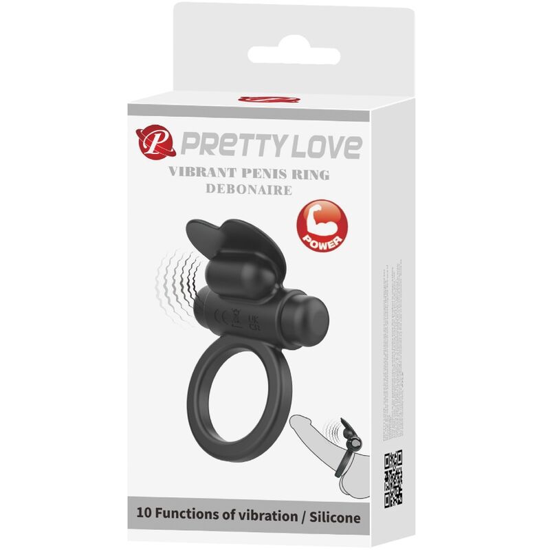 PRETTY LOVE ANEL VIBRATaRIO DEBONAIRE COELHO 10 VIBRAaaES PRETO
