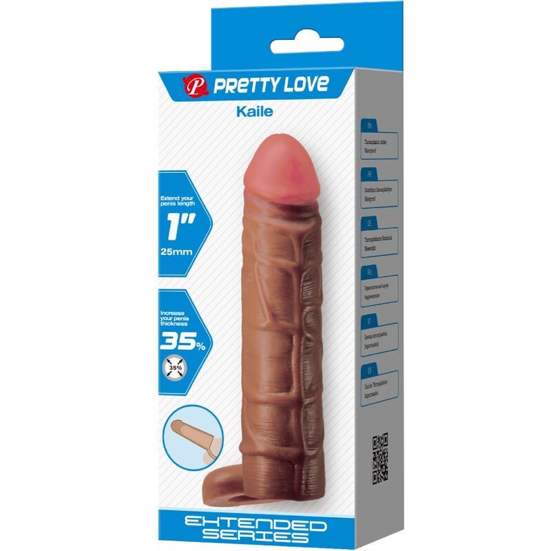 PRETTY LOVE MANGA PENIS KAILE COM EXTENSaO DE 25 CM MULATO