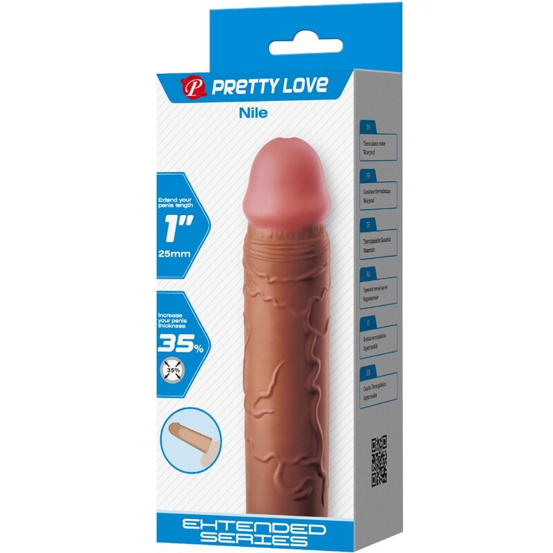 PRETTY LOVE MANGA PENIS NILE COM EXTENSaO DE 25 CM MULATO