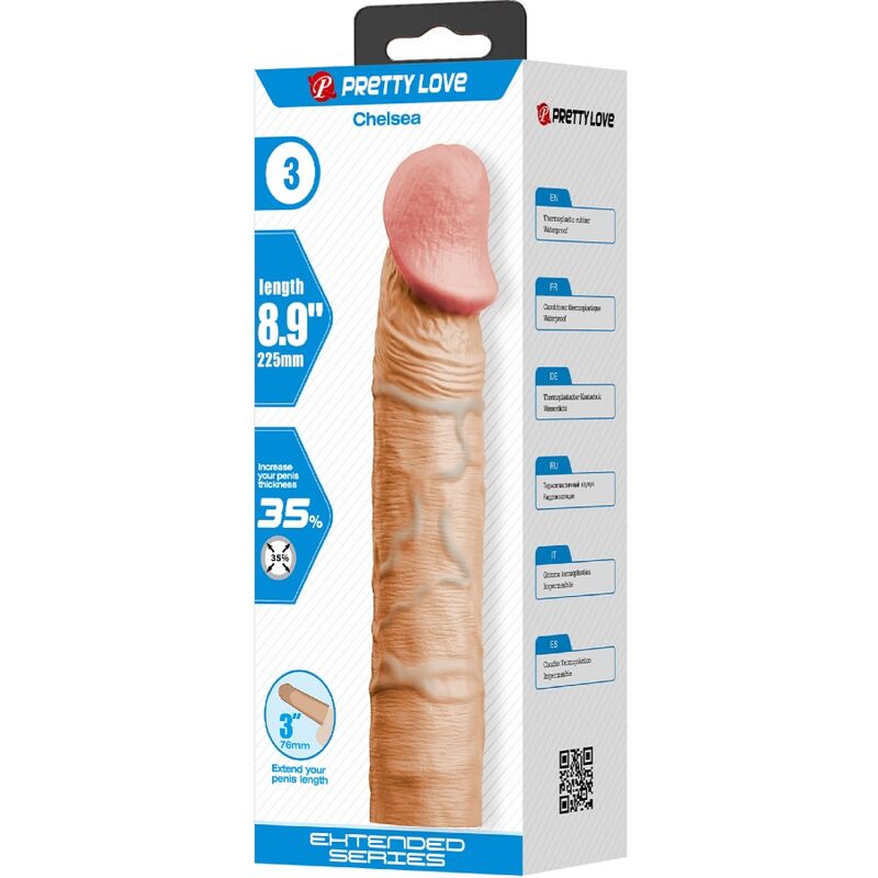PRETTY LOVE MANGA PENIS CHELSEA COM EXTENSaO DE 76 CM FLESH