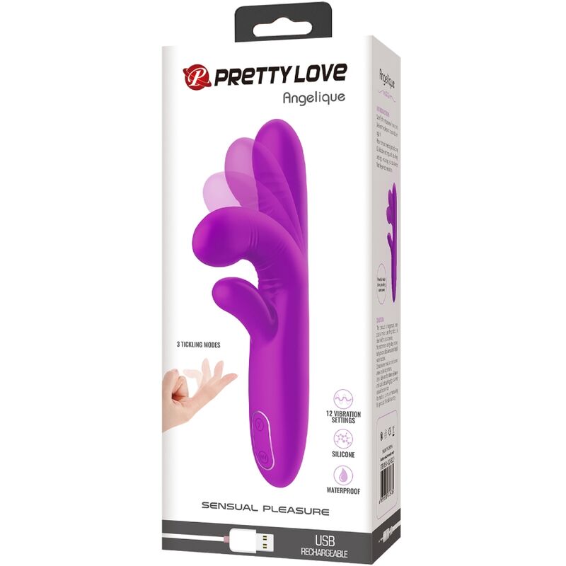 PRETTY LOVE ANGELIQUE MULTIFUNaaES VIBRADOR ESTIMULADOR DE CLITaRIS ROXO