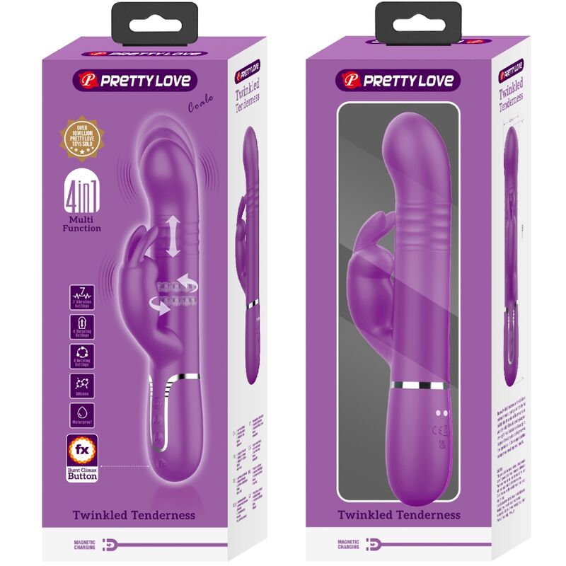PRETTY LOVE COALE 4 EM 1 MULTIFUNCIONAL COELHO VIBRADOR ROXO