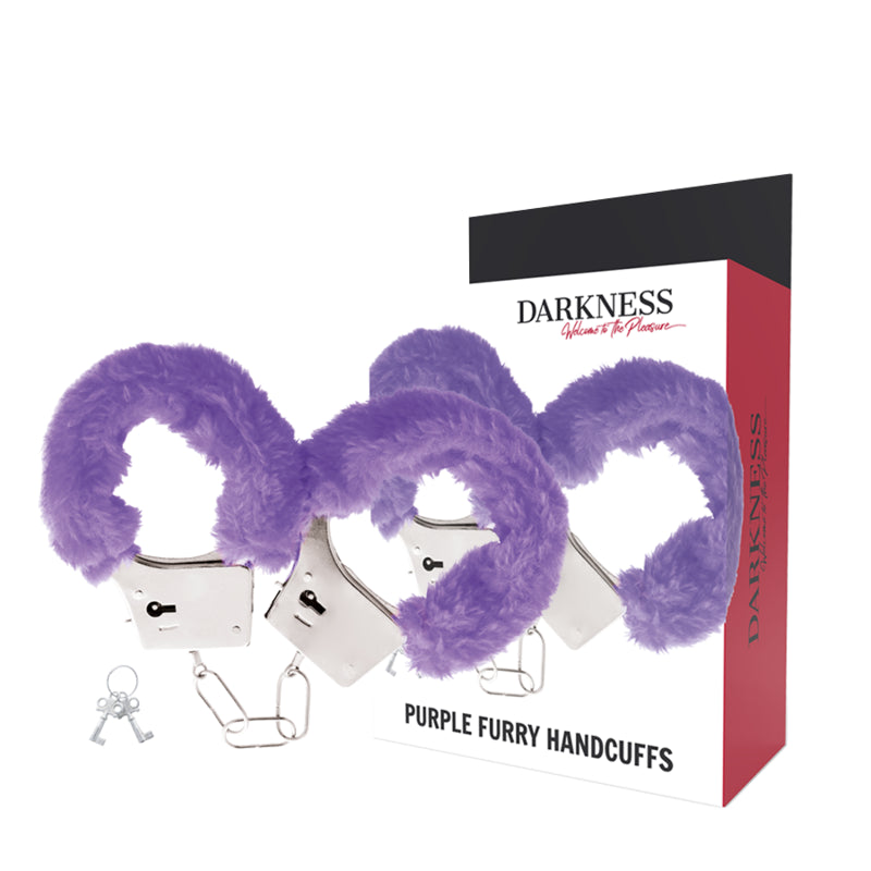 DARKNESS PLEASURE FURRY HANDCUFFS PURPLE