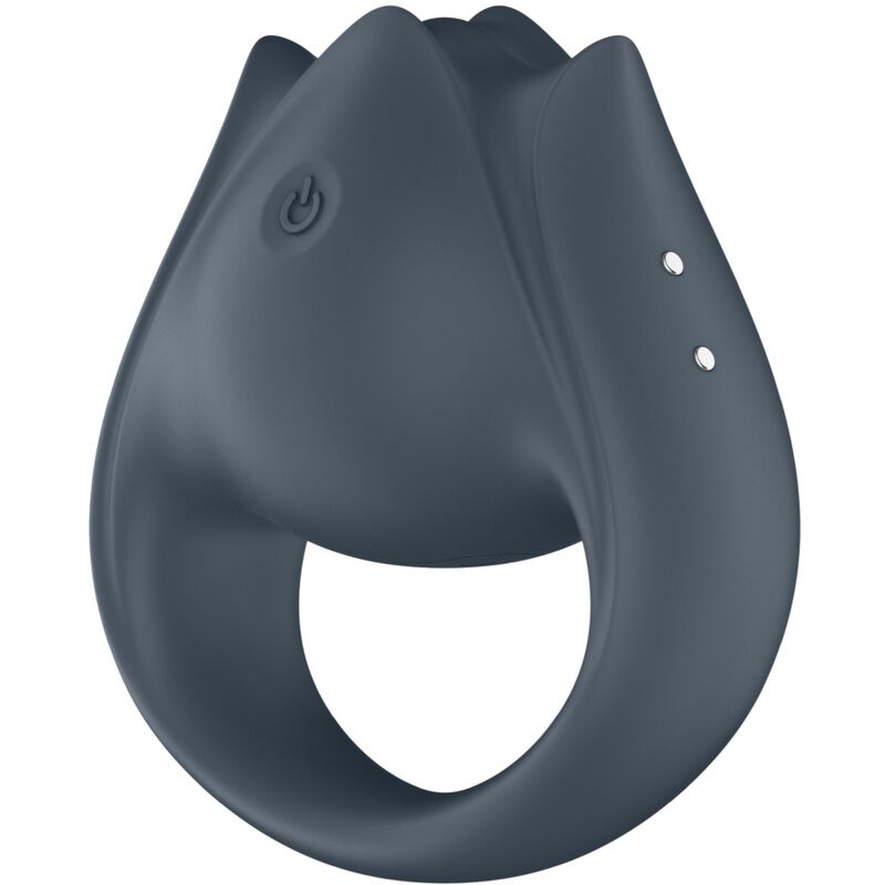 SATISFYER PERFECT PAIR 2 MULTIVIBRANTES 2 EM 1 ANEL PARA PeNIS E ESTIMULADOR DE DEDO CINZA