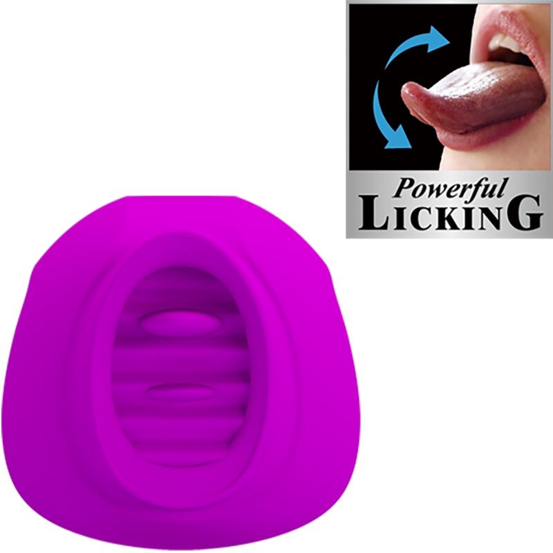 PRETTY LOVE ESTELLE TONGUE CLITORIS STIMULATOR 12 VIBRAyoES ROXO