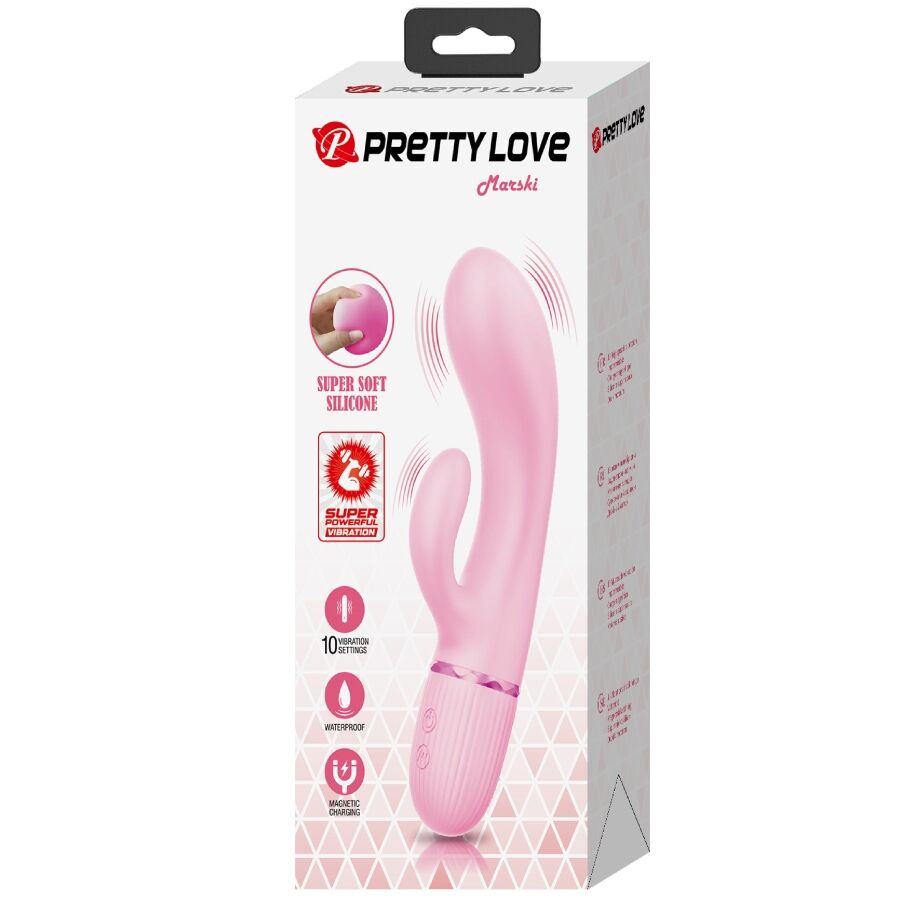 PRETTY LOVE MARSKI RABBIT VIBRADOR E PONTO G ROSA