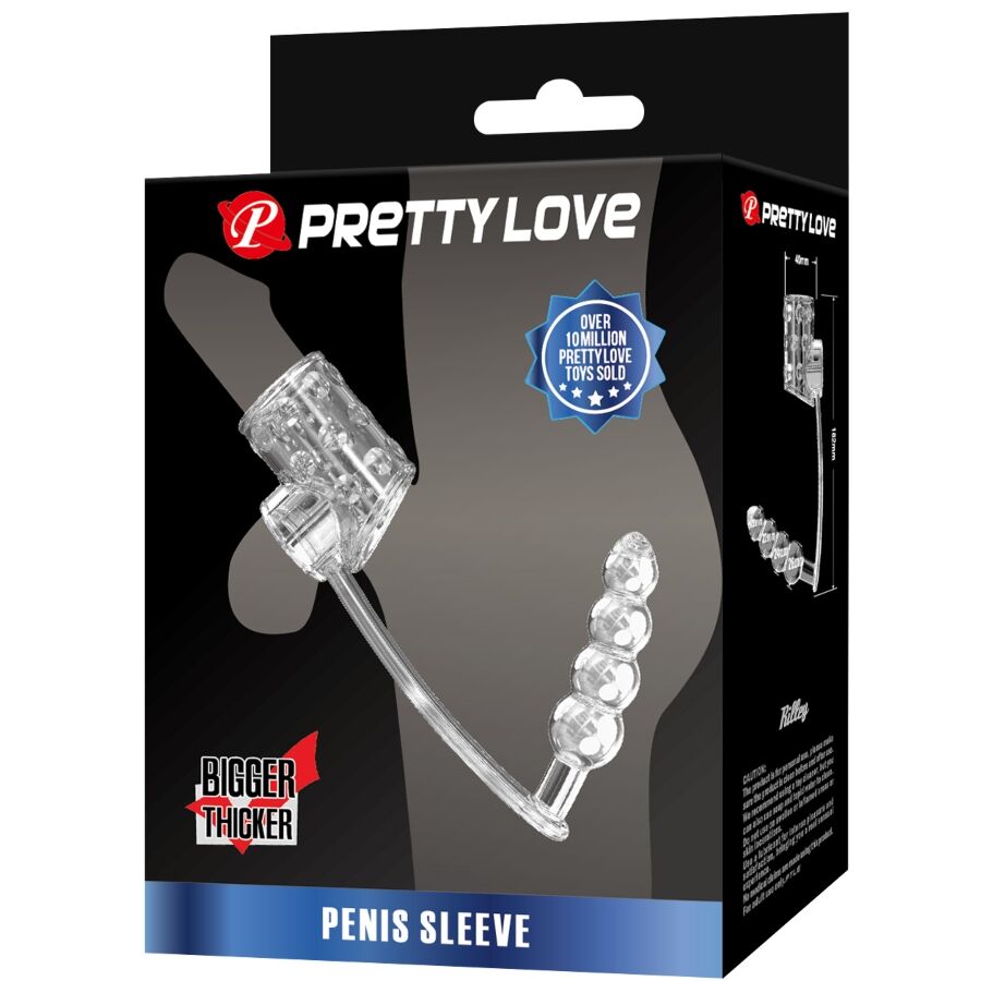 PRETTY LOVE MANGA PARA PeNIS COM PLUG ANAL TRANSPARENTE