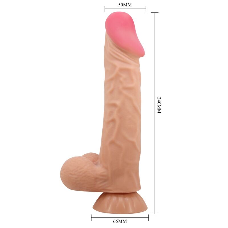 PRETTY LOVE SeRIE SLIDING SKIN DILDO REALiSTICO COM VENTOSA DESLIZANTE PELE CONTROLO REMOTO CARNE 24 CM