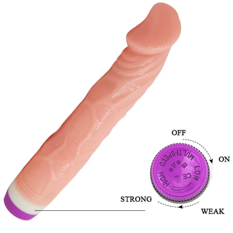 BAILE VIBRADOR REALISTA NATURAL 22 CM