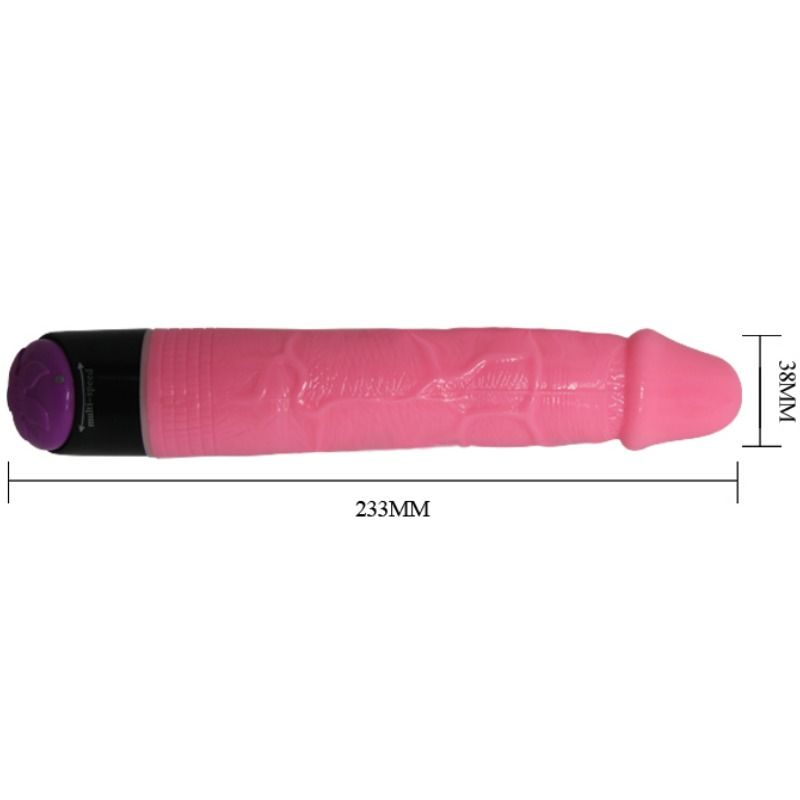BAILE VIBRADOR SEXO REALISTA COLORIDO ROSA 23 CM