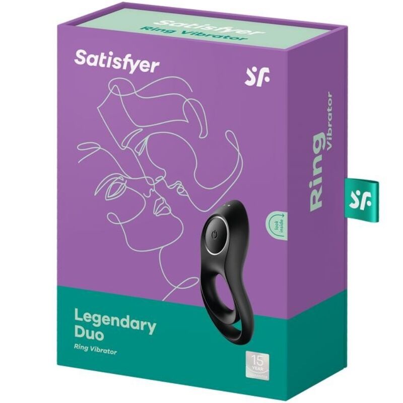 SATISFYER VIBRADOR DE ANeIS LENDRIO DUO PRETO