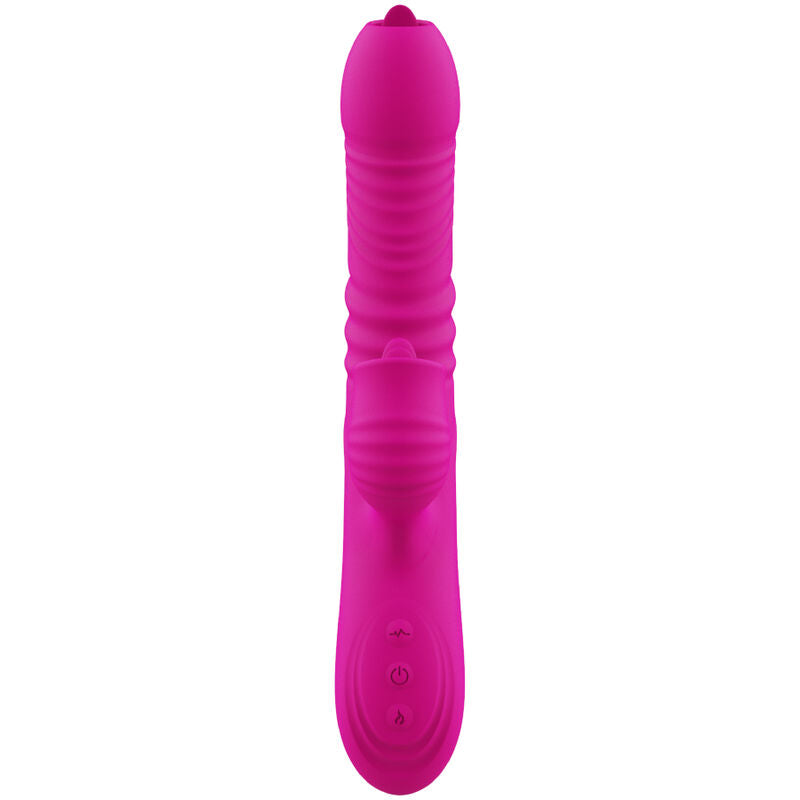 ARMONY FANNY MULTIFUNyaO VIBRADOR DE LiNGUA DUPLA FuCSIA EFEITO CALOR