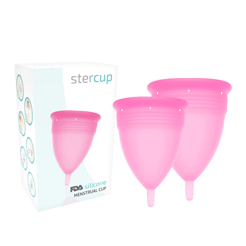 STERCUP PACOTE DE COPO MENSTRUAL DE SILICONE FDA TAMANHO S L ROSA