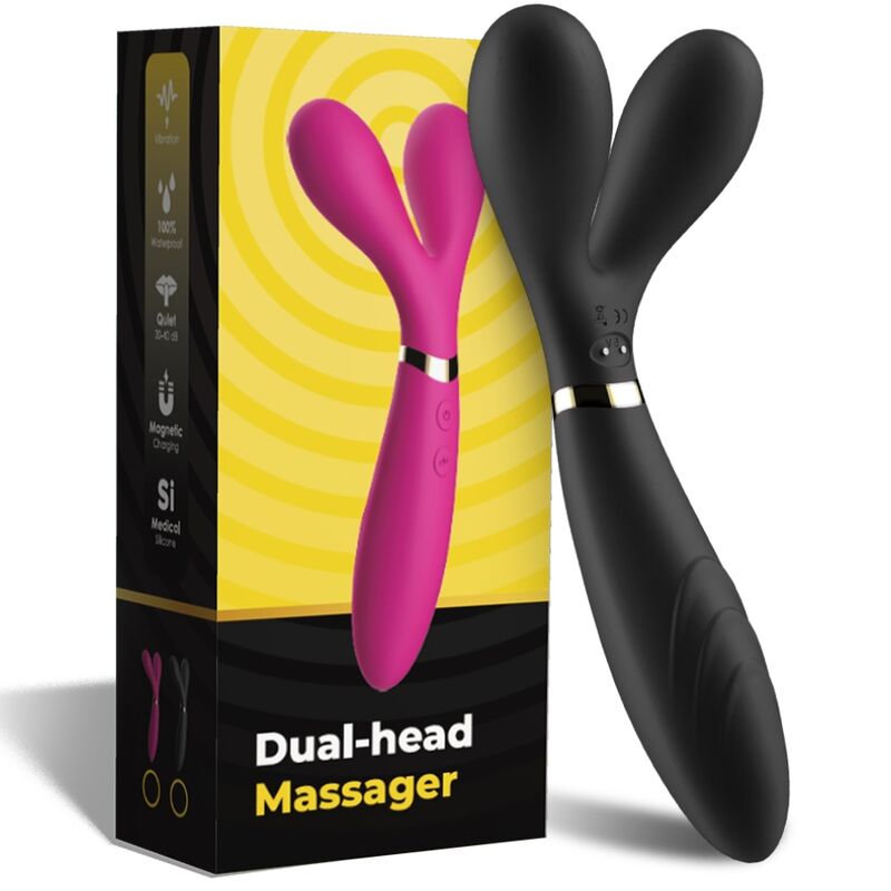 ARMONY MASSAGER Y WAND E VIBRADOR CABEyA DUPLA PRETO