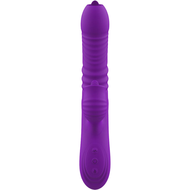 ARMONY VIBRADOR DE COELHO TOTALMENTE G SPOT COM EFEITO DE CALOR VIOLETA DE LiNGUA ESTIMULANTE