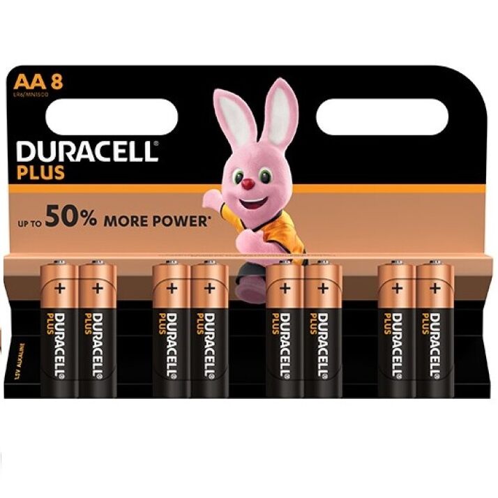 DURACELL BATERIA PLUS POWER AA LR6 8UNIDADES
