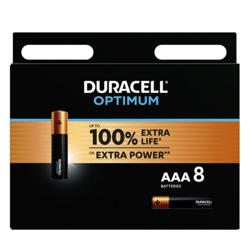 DURACELL BATERIA ALCALINA OPTIMUM AAA LR03 8 UNIDADE