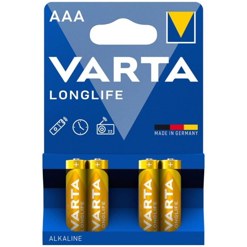 VARTA BATERIA ALCALINA AAA DE LONGA DURAyaO LR03 BLISTER4