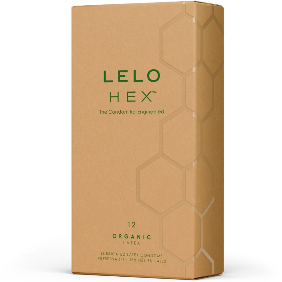 LELO CAIXA DE PRESERVATIVOS ORGaNICOS HEX 12 UNIDADES
