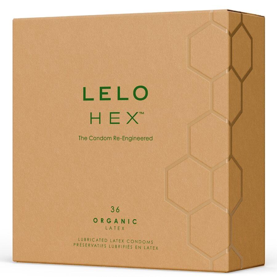 LELO CAIXA DE PRESERVATIVOS ORGaNICOS HEX 36 UNIDADES